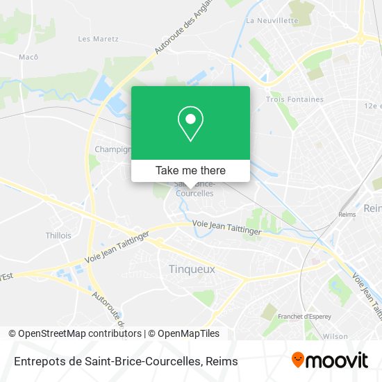 Mapa Entrepots de Saint-Brice-Courcelles
