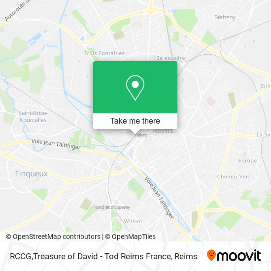 RCCG,Treasure of David - Tod Reims France map