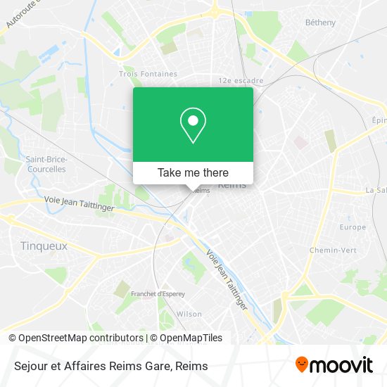 Mapa Sejour et Affaires Reims Gare