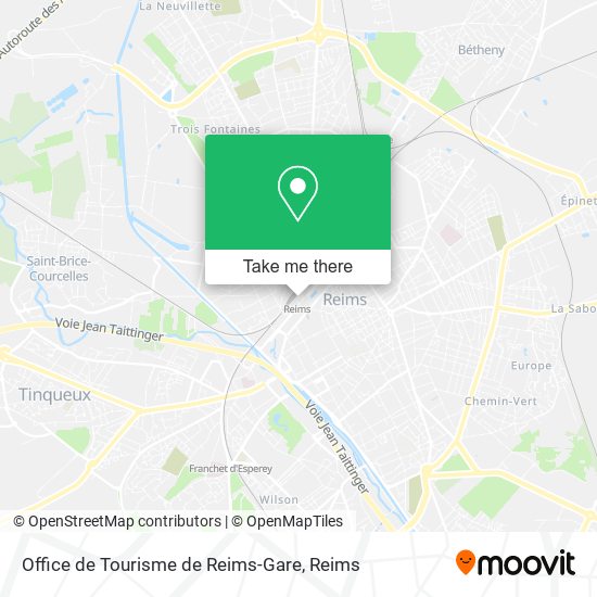 Mapa Office de Tourisme de Reims-Gare