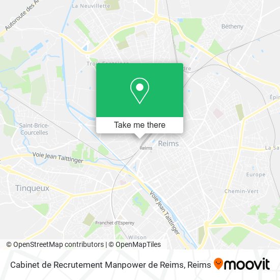 Cabinet de Recrutement Manpower de Reims map