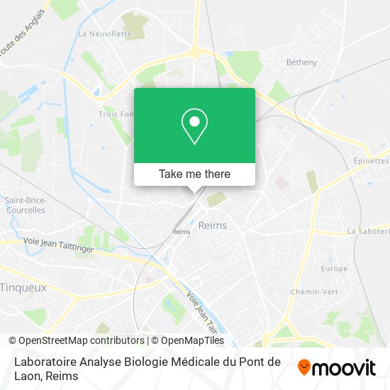 Laboratoire Analyse Biologie Médicale du Pont de Laon map