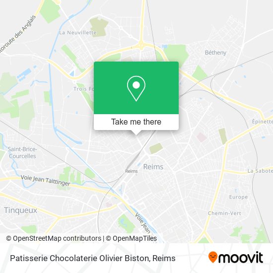 Mapa Patisserie Chocolaterie Olivier Biston