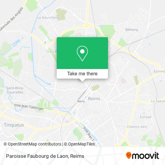 Mapa Paroisse Faubourg de Laon