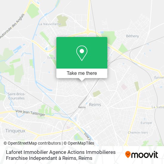 Laforet Immobilier Agence Actions Immobilieres Franchise Independant à Reims map