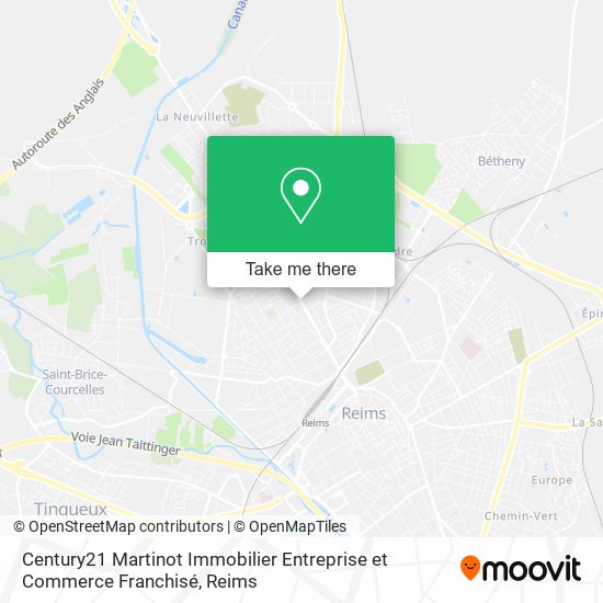 Mapa Century21 Martinot Immobilier Entreprise et Commerce Franchisé