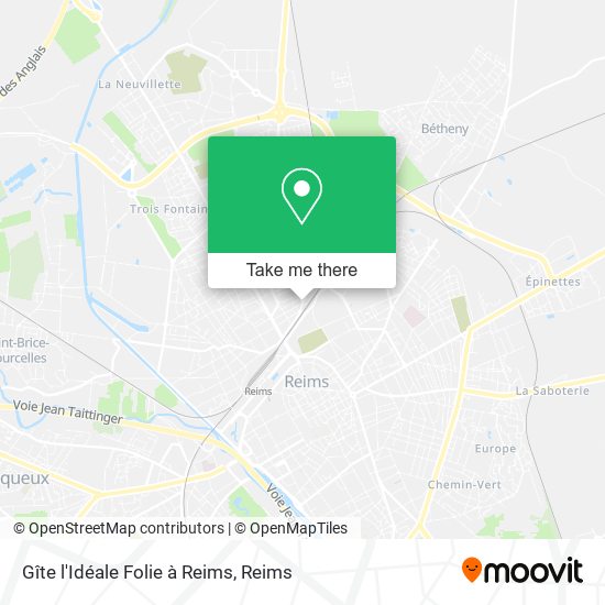Mapa Gîte l'Idéale Folie à Reims