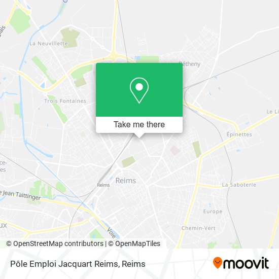 Pôle Emploi Jacquart Reims map