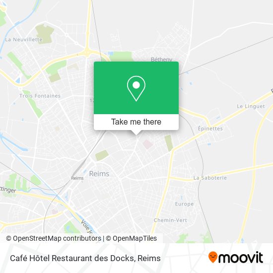 Mapa Café Hôtel Restaurant des Docks