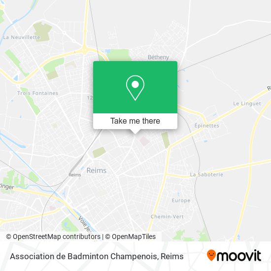 Mapa Association de Badminton Champenois