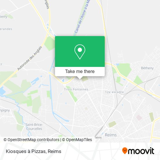 Kiosques à Pizzas map