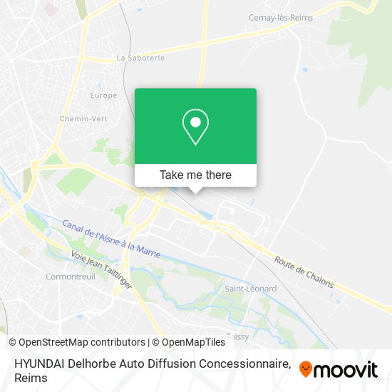HYUNDAI Delhorbe Auto Diffusion Concessionnaire map