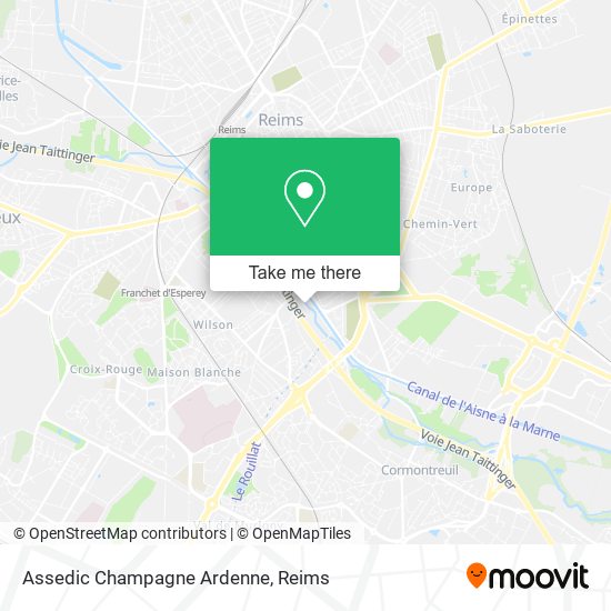 Mapa Assedic Champagne Ardenne