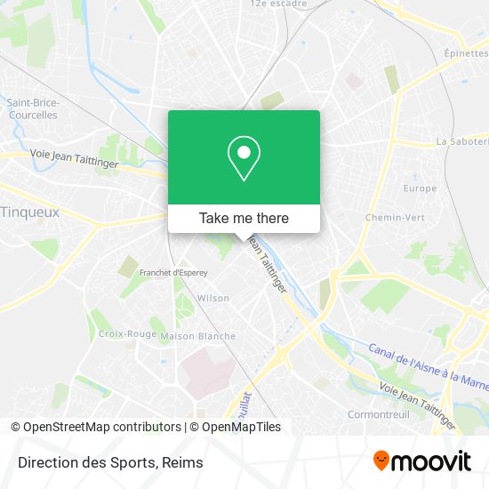 Mapa Direction des Sports
