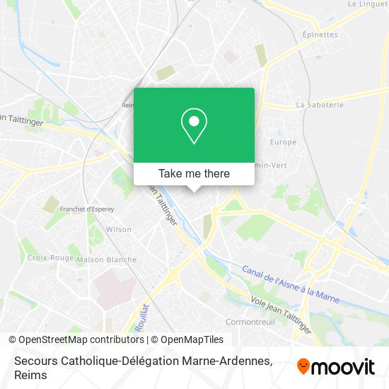 Secours Catholique-Délégation Marne-Ardennes map