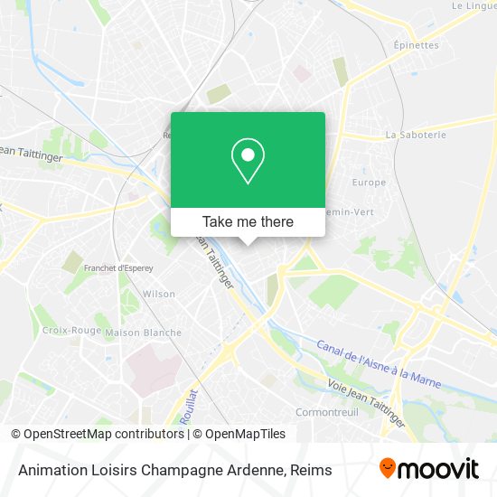 Mapa Animation Loisirs Champagne Ardenne