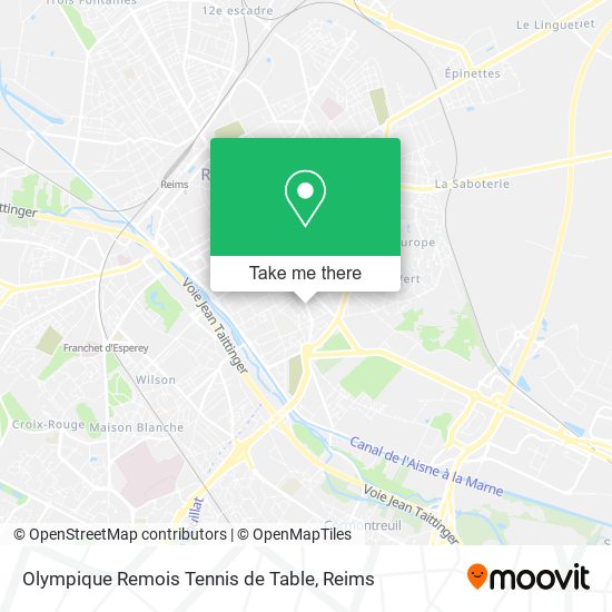 Mapa Olympique Remois Tennis de Table