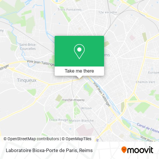 Mapa Laboratoire Bioxa-Porte de Paris