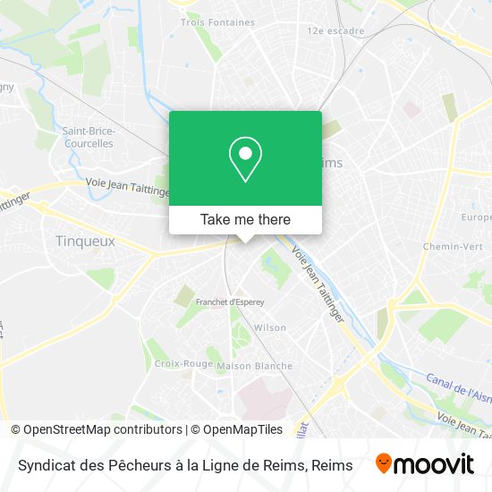 Syndicat des Pêcheurs à la Ligne de Reims map