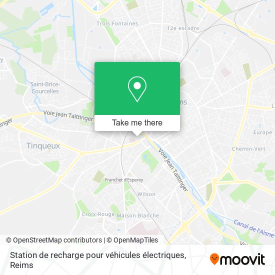 Station de recharge pour véhicules électriques map