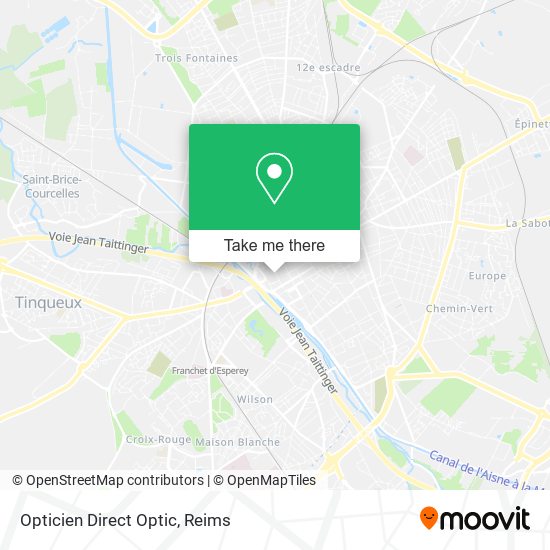 Opticien Direct Optic map