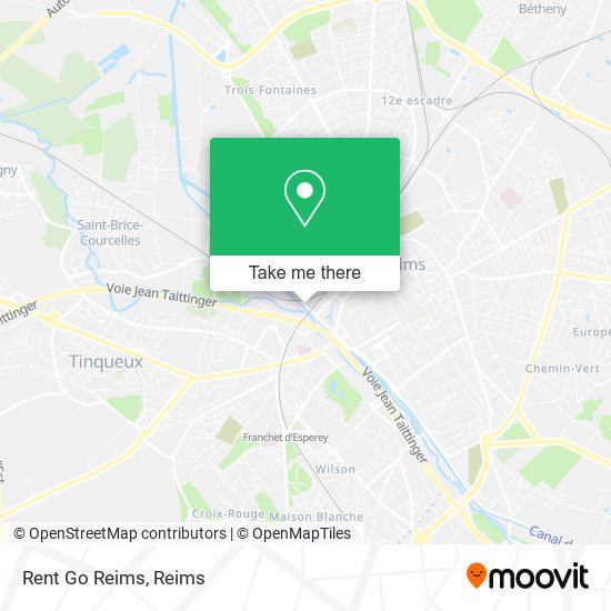 Mapa Rent Go Reims