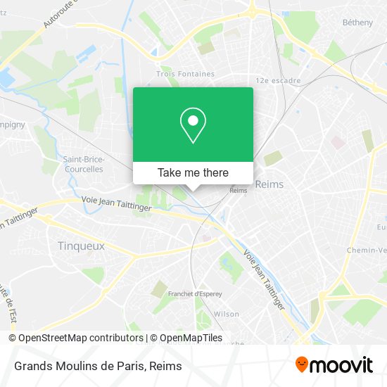 Mapa Grands Moulins de Paris
