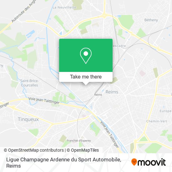 Mapa Ligue Champagne Ardenne du Sport Automobile