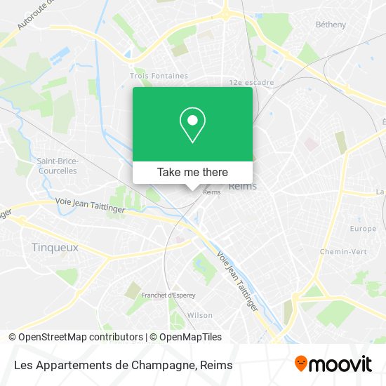 Les Appartements de Champagne map