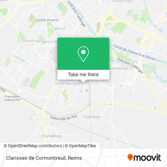Clarisses de Cormontreuil map