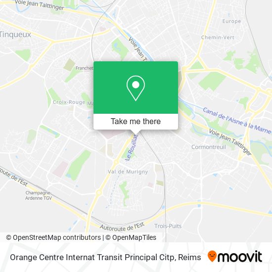 Orange Centre Internat Transit Principal Citp map