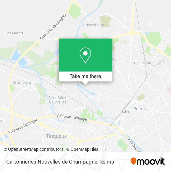 Mapa Cartonneries Nouvelles de Champagne