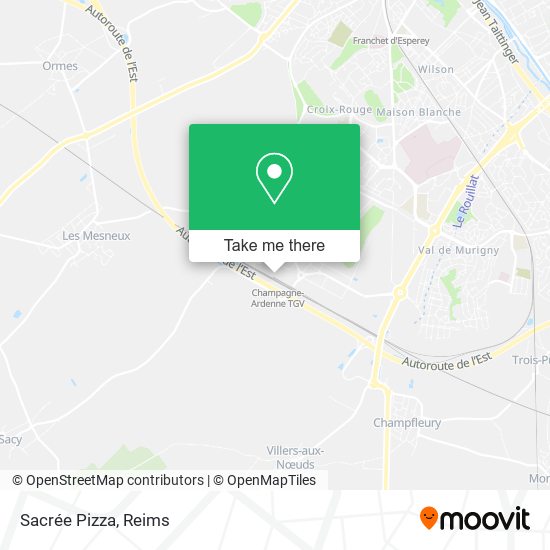 Sacrée Pizza map