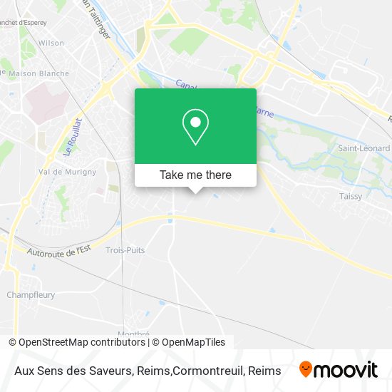 Aux Sens des Saveurs, Reims,Cormontreuil map