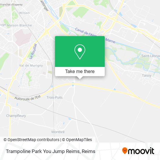 Mapa Trampoline Park You Jump Reims