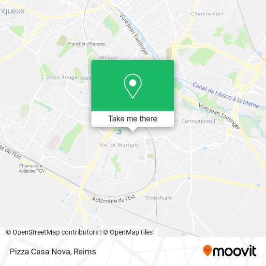Mapa Pizza Casa Nova