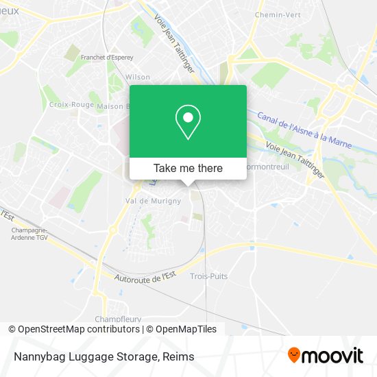 Nannybag Luggage Storage map