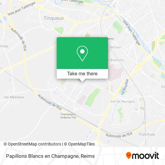 Papillons Blancs en Champagne map