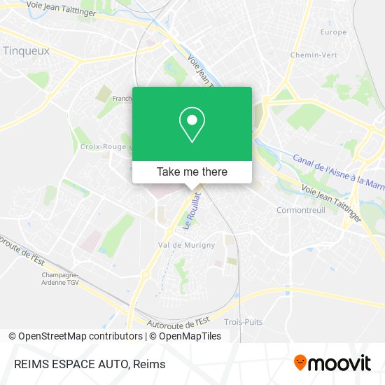 Mapa REIMS ESPACE AUTO