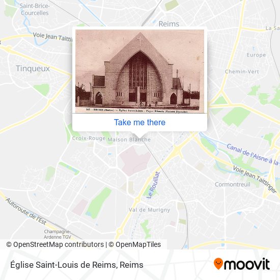 Mapa Église Saint-Louis de Reims