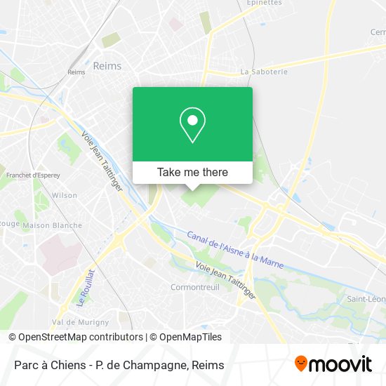 Mapa Parc à Chiens - P. de Champagne