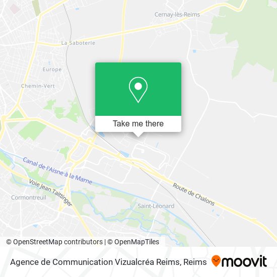 Mapa Agence de Communication Vizualcréa Reims