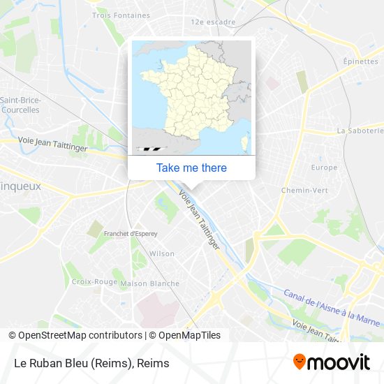 Mapa Le Ruban Bleu (Reims)