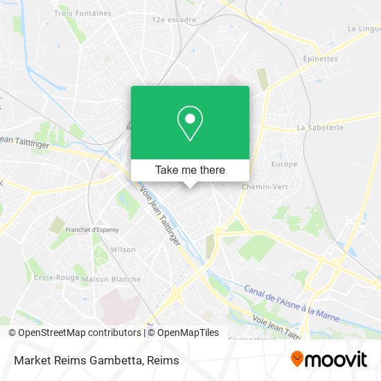 Market Reims Gambetta map