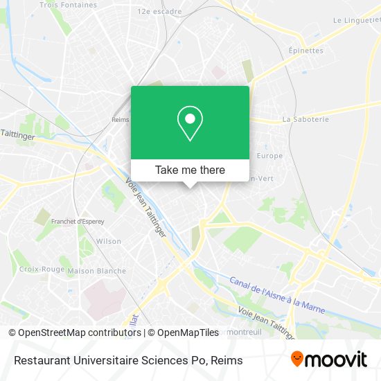 Mapa Restaurant Universitaire Sciences Po