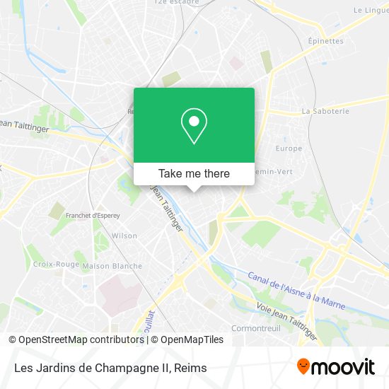 Mapa Les Jardins de Champagne II