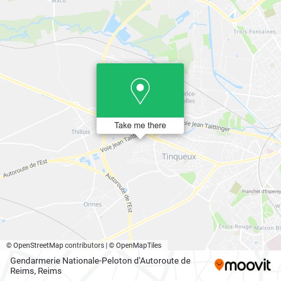 Gendarmerie Nationale-Peloton d'Autoroute de Reims map