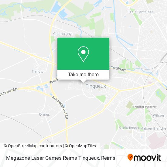 Mapa Megazone Laser Games Reims Tinqueux