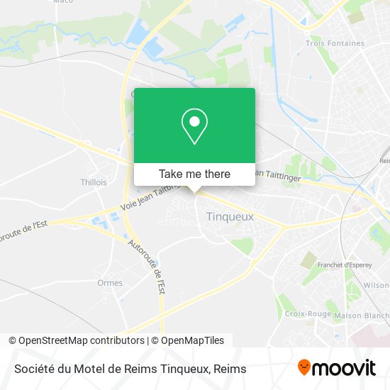 Mapa Société du Motel de Reims Tinqueux