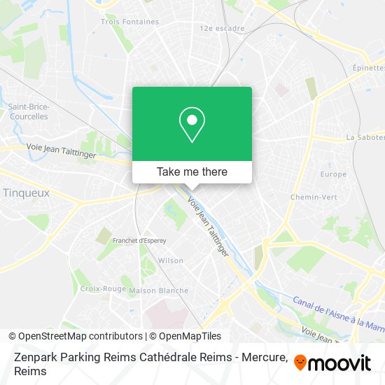 Mapa Zenpark Parking Reims Cathédrale Reims - Mercure